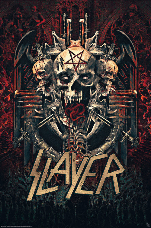 gbeye gbydco300 slayer skullagramm poster 61x91 5cm | Yourdecoration.be