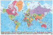 Grupo Erik GPE4913 Map World Pt Physical Politic Poster 91,5X61cm | Yourdecoration.be