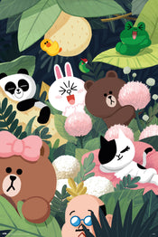 Grupo Erik GPE5348 Line Friends Jungle Poster 61X91,5cm | Yourdecoration.be