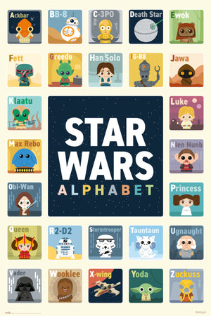 Grupo Erik GPE5400 Star Wars Alphabet Poster 61X91,5cm | Yourdecoration.be