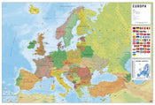 Grupo Erik GPE5443 Physical Political Map Of Europe Ita Poster 91,5X61cm | Yourdecoration.be