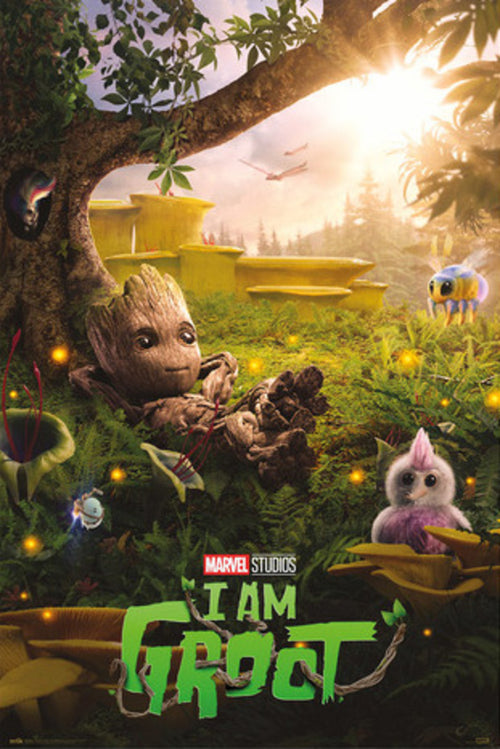 grupo erik gpe5716 marvel groot chill time poster 61x91-5 cm | Yourdecoration.be