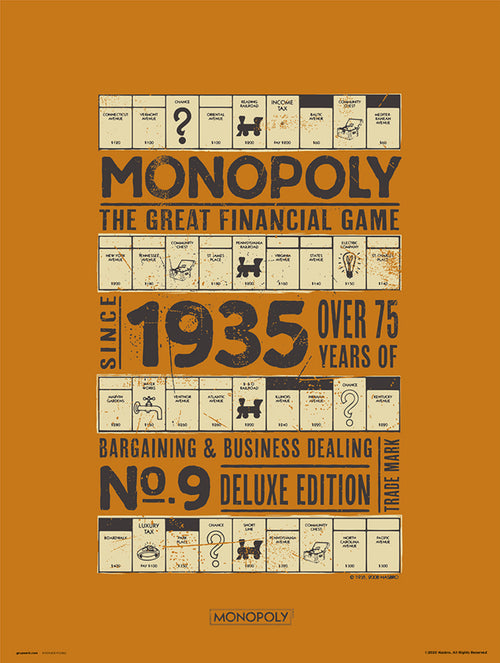 Grupo Erik Monopoly 1935 Kunstdruk 30X40cm | Yourdecoration.be