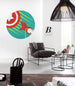 Komar Avengers Captains Shield Pop Art Zelfklevend Fotobehang 128x128cm Rond Sfeer | Yourdecoration.be