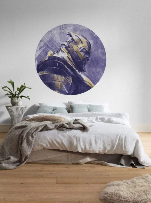 Komar Avengers Painting Thanos Zelfklevend Fotobehang 125x125cm Rond Sfeer | Yourdecoration.be