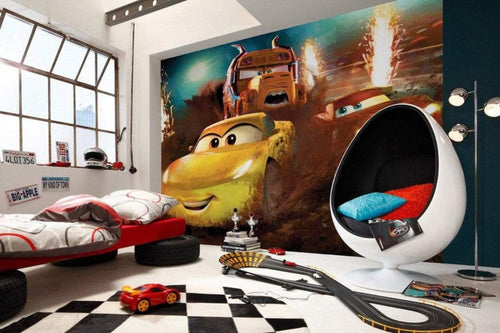 Komar Cars Dirt Track Vlies Fotobehang 350x250cm 7 Banen Sfeer | Yourdecoration.be