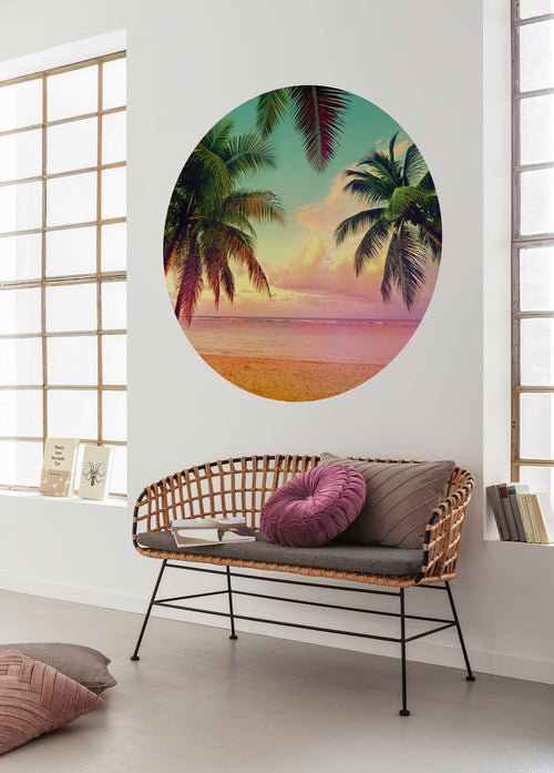 Komar Getaway Fotobehang 125x125cm Rond | Yourdecoration.be