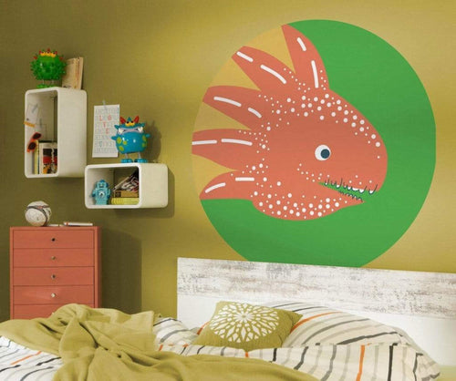 Komar Little Dino Proto Zelfklevend Fotobehang 125x125cm Rond Sfeer | Yourdecoration.be