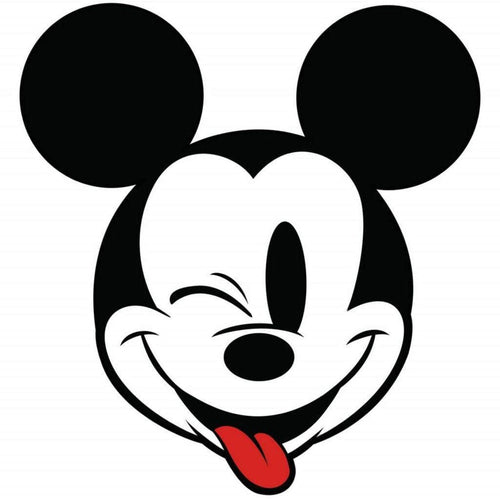 Komar Mickey Head Optimism Zelfklevend Fotobehang 125x125cm Rond | Yourdecoration.be