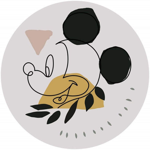 Komar Mickey Modern Art Zelfklevend Fotobehang 128x128cm Rond | Yourdecoration.be