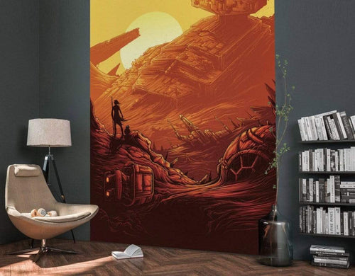 Komar Star Wars Jakku Star Destroyer Vlies Fotobehang 200x280cm 4 Banen Sfeer | Yourdecoration.be