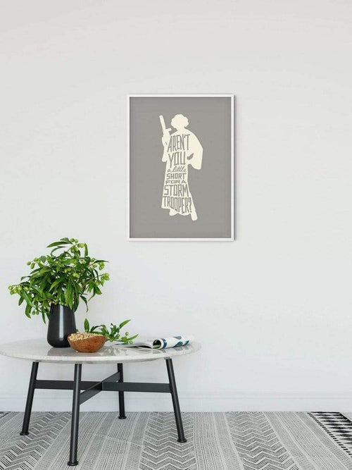 Komar Star Wars Silhouette Quotes Leia Kunstdruk 30x40cm | Yourdecoration.be