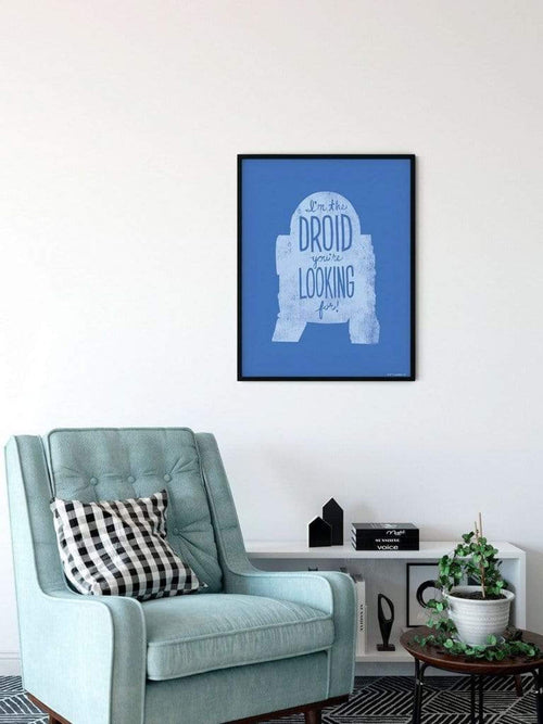 Komar Star Wars Silhouette Quotes R2D2 Kunstdruk 40x50cm | Yourdecoration.be