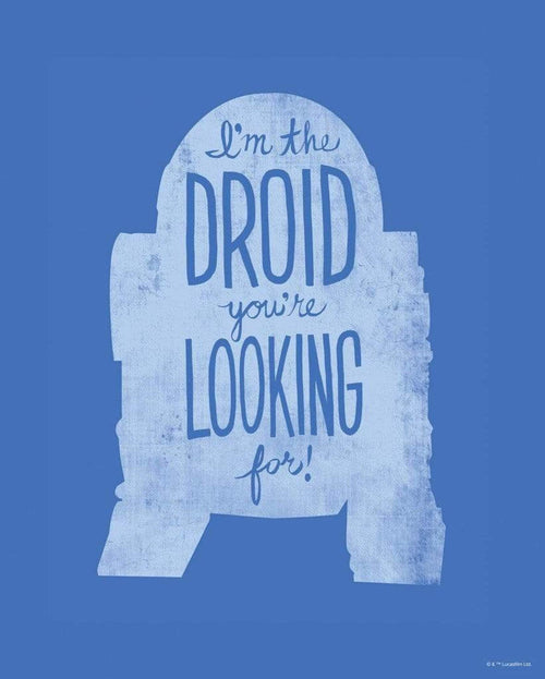 Komar Star Wars Silhouette Quotes R2D2 Kunstdruk 40x50cm | Yourdecoration.be