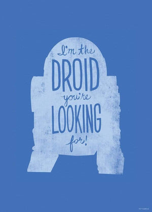 Komar Star Wars Silhouette Quotes R2D2 Kunstdruk 50x70cm | Yourdecoration.be