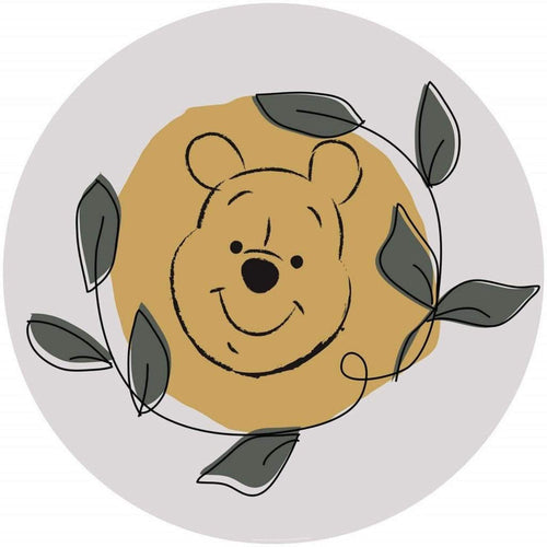 Komar Winnie Pooh Garland Zelfklevend Fotobehang 125x125cm Rond | Yourdecoration.be