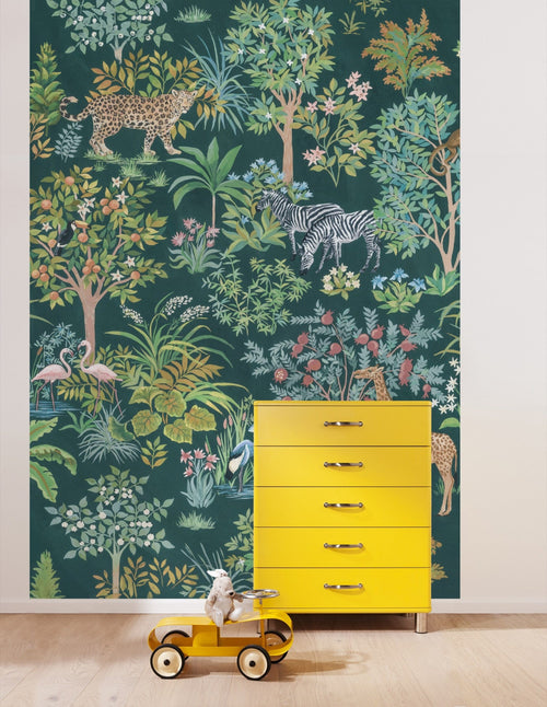 Komar Vlies Fotobehang Inx4 055 Happy Jungle Interieur | Yourdecoration.be