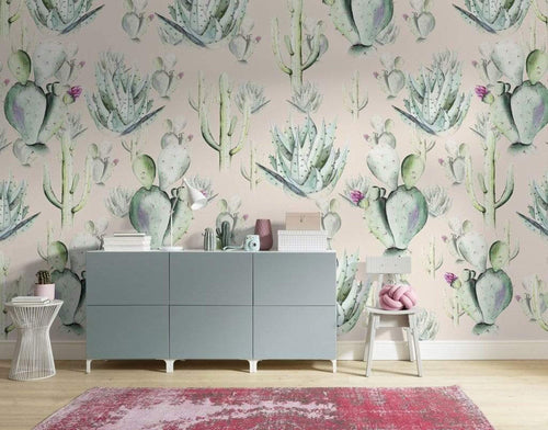 Komar Cactus Rose Vlies Fotobehang 400x250cm 4 banen Sfeer | Yourdecoration.be