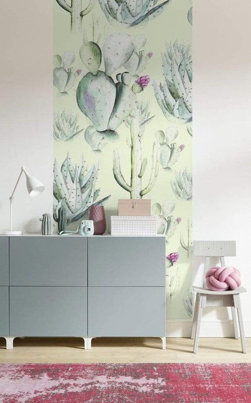 Komar Cactus Green Vlies Fotobehang 100x250cm 1 baan Sfeer | Yourdecoration.be