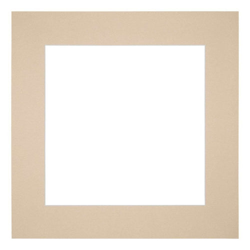 Passe Partout 45x45cm Karton Beige Rand 6cm Recht   Voorzijde | Yourdecoration.be