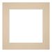 Passe Partout 40x40cm Karton Beige Rand 6cm Recht   Voorzijde | Yourdecoration.be