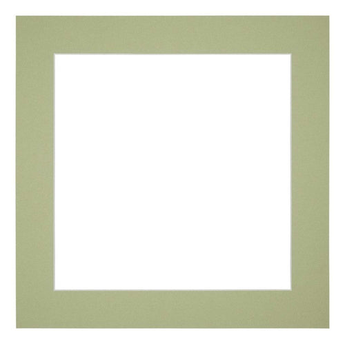 Passe Partout 40x40cm Karton Mintgroen Rand 5cm Recht   Voorzijde | Yourdecoration.nl