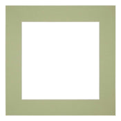 Passe Partout 40x40cm Karton Mintgroen Rand 6cm Recht   Voorzijde | Yourdecoration.be