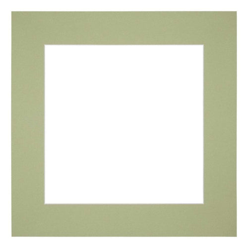 Passe Partout 40x40cm Karton Mintgroen Rand 6cm Recht   Voorzijde | Yourdecoration.be