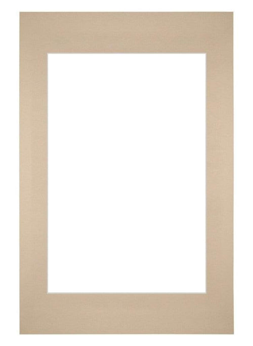 Passe Partout 40x60cm Karton Beige Rand Recht   Voorzijde | Yourdecoration.be