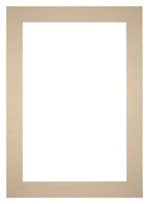 Passe Partout 21x29,7cm A4 Karton Beige Rand 6cm Recht   Voorzijde | Yourdecoration.be