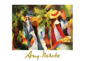 August Macke   Ragazze sotto gli alberi Kunstdruk 70x50cm | Yourdecoration.be