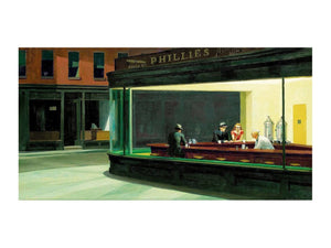 PGM Edward Hopper Nighthawks Kunstdruk 40x30cm | Yourdecoration.be