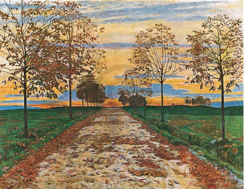 Ferdinand Hodler   Herbstabend 1892 Kunstdruk 60x48cm | Yourdecoration.be