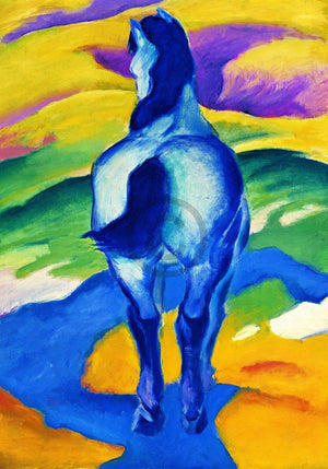 Franz Marc   Blaues Pferd II Kunstdruk 70x100cm | Yourdecoration.be