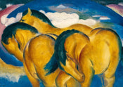 Franz Marc   Die kleinen gelben Pferde Kunstdruk 29.7x21cm | Yourdecoration.be