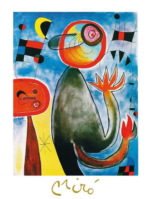 Joan Miro   Les echelles en roue Kunstdruk 60x80cm | Yourdecoration.be