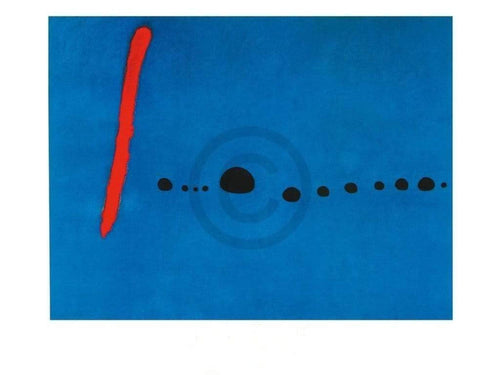 pgm jm 276 joan miro blue ii 4 3 61 kunstdruk 80x60cm | Yourdecoration.be