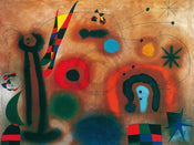 Joan Miro   Libelle mit roten FlÃ¼geln Kunstdruk 80x60cm | Yourdecoration.be