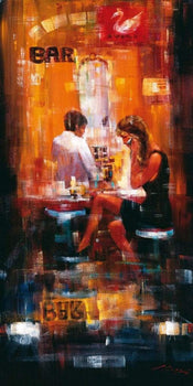 Madjid   Bar Scene II Kunstdruk 50x100cm | Yourdecoration.be