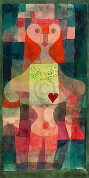 Paul Klee   Herzdame Kunstdruk 60x80cm | Yourdecoration.be