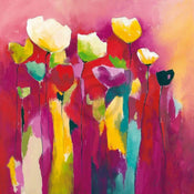 Anne L. Strunk   Townflowers I Kunstdruk 98x98cm | Yourdecoration.be