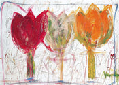 Ursula Meyer Petersen   3 Tulips Kunstdruk 70x50cm | Yourdecoration.be