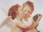 William Bouguereau   The first Kiss Kunstdruk 80x60cm | Yourdecoration.be