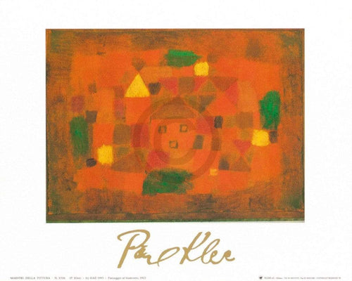 Paul Klee   Paesaggio al tramonto, 1923 Kunstdruk 30x24cm | Yourdecoration.be