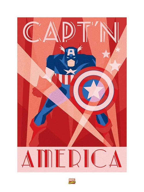 Pyramid Marvel Deco Captain America Kunstdruk 60x80cm | Yourdecoration.be