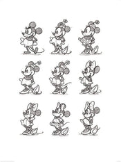 Pyramid Minnie Mouse Sketched Multi Kunstdruk 60x80cm | Yourdecoration.be