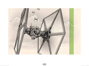 Pyramid Star Wars Episode VII TIE Fighter Pencil Art Kunstdruk 60x80cm | Yourdecoration.be