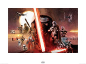 Pyramid Star Wars Episode VII Galaxy Kunstdruk 60x80cm | Yourdecoration.be