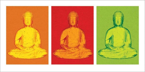 Pyramid Buddha Pop Art Kunstdruk 50x100cm | Yourdecoration.be