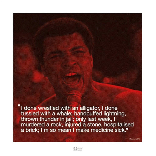 Pyramid Muhammad Ali iQuote Sick Kunstdruk 40x40cm | Yourdecoration.be